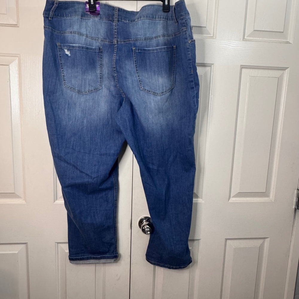 NWT‎ Lane Bryant Weekend Jeans Womens Size 28 Distressed Boyfriend Denim - Picture 3 of 5